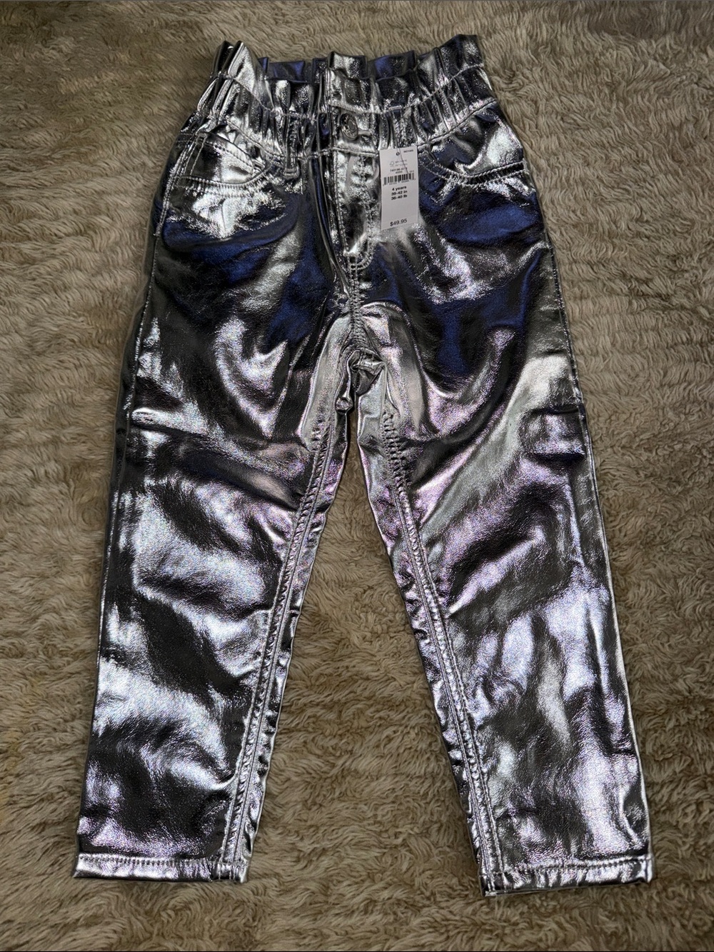 GAP Silver Metallic Stretch Kids' Pants